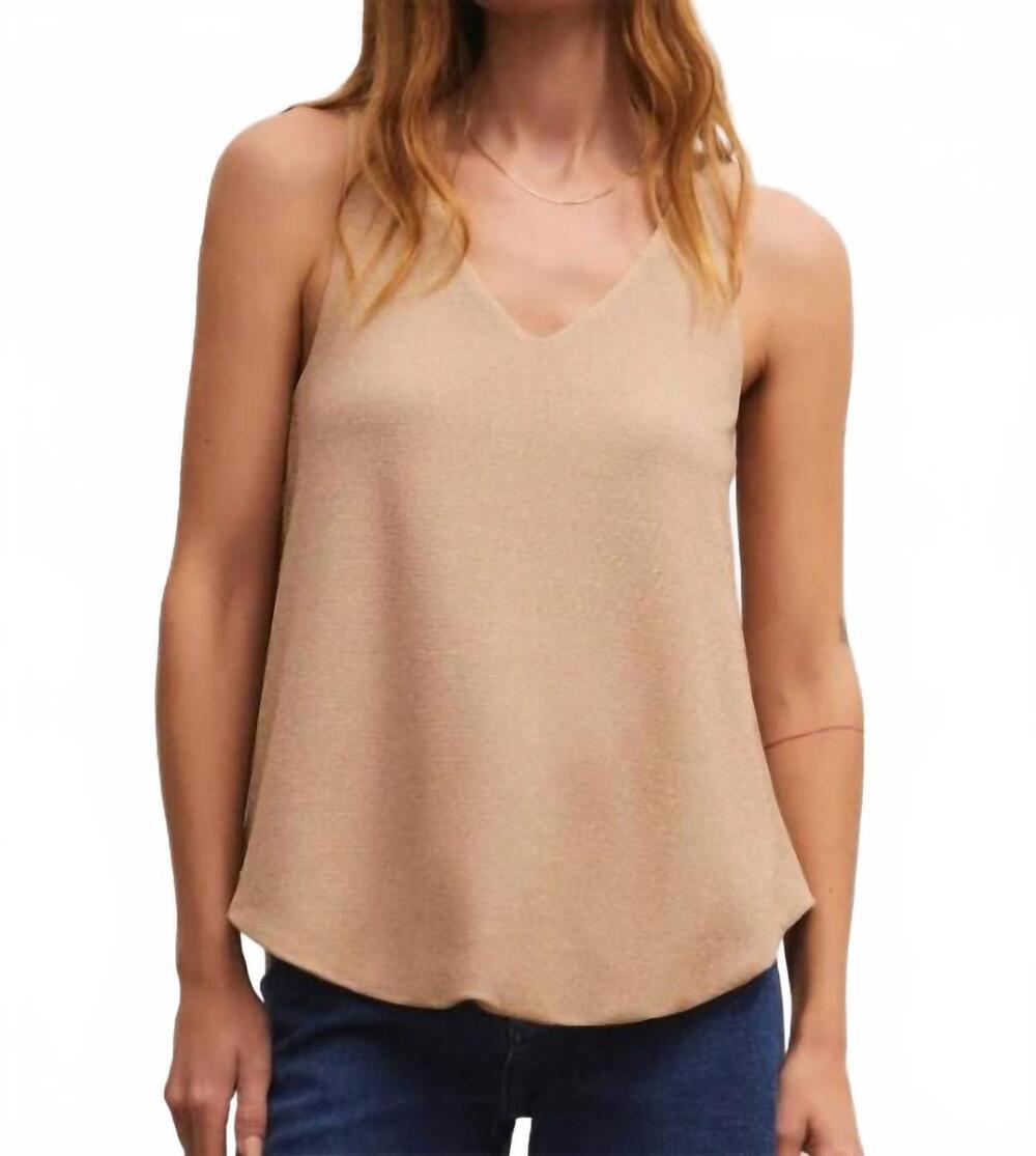 NEW Z SUPPLY vagabond sparkle tank in champagne